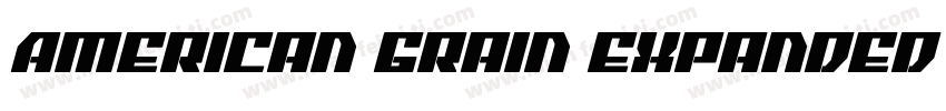 American Grain Expanded Italic字体转换